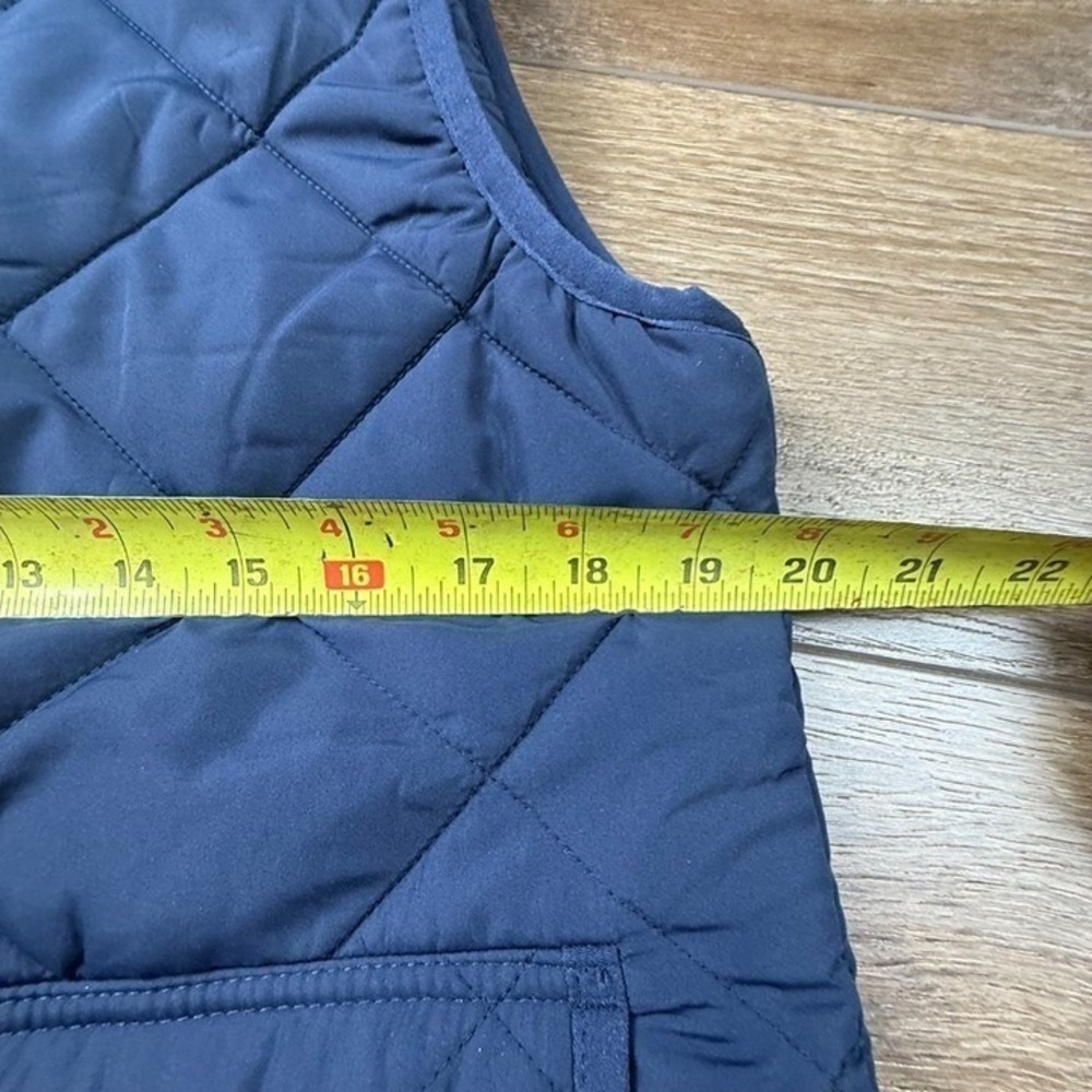 J. Crew Factory Women's Quilted Vest, Navy Blue/Gold NWT Size S Fall/Winter - Picture 7 of 9